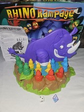 Rhino Rampage 2007 Mattel Board Game 100% Complete Game With Instructions