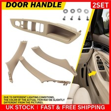 Beige Car Interior Door Handle Plate Set Fits For BMW 5 Series RHD F10 F18 8PCS