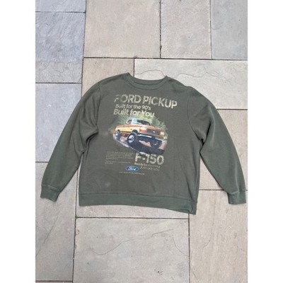 Ford F-150 Graphic Sweatshirt Mens XL Olive Green Built For The 90s Crewneck