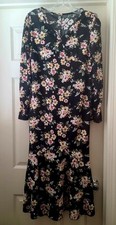 SheIn Dress Womens Size Medium Floral Long Sleeve 