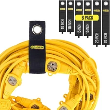 6 Pack Heavy Duty Storage Straps Cable Organizer RV