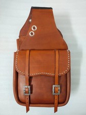 Genuine Leather Attractive Western Trail Horse Saddle Bag Free Shipping