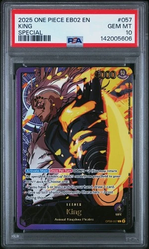 EB02 KING OP08-057 GOLD LEADER PSA10