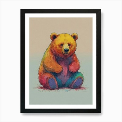 Teddybär 1 Kunstdruck gerahmt Wandbild Poster Leinwanddruck Bild