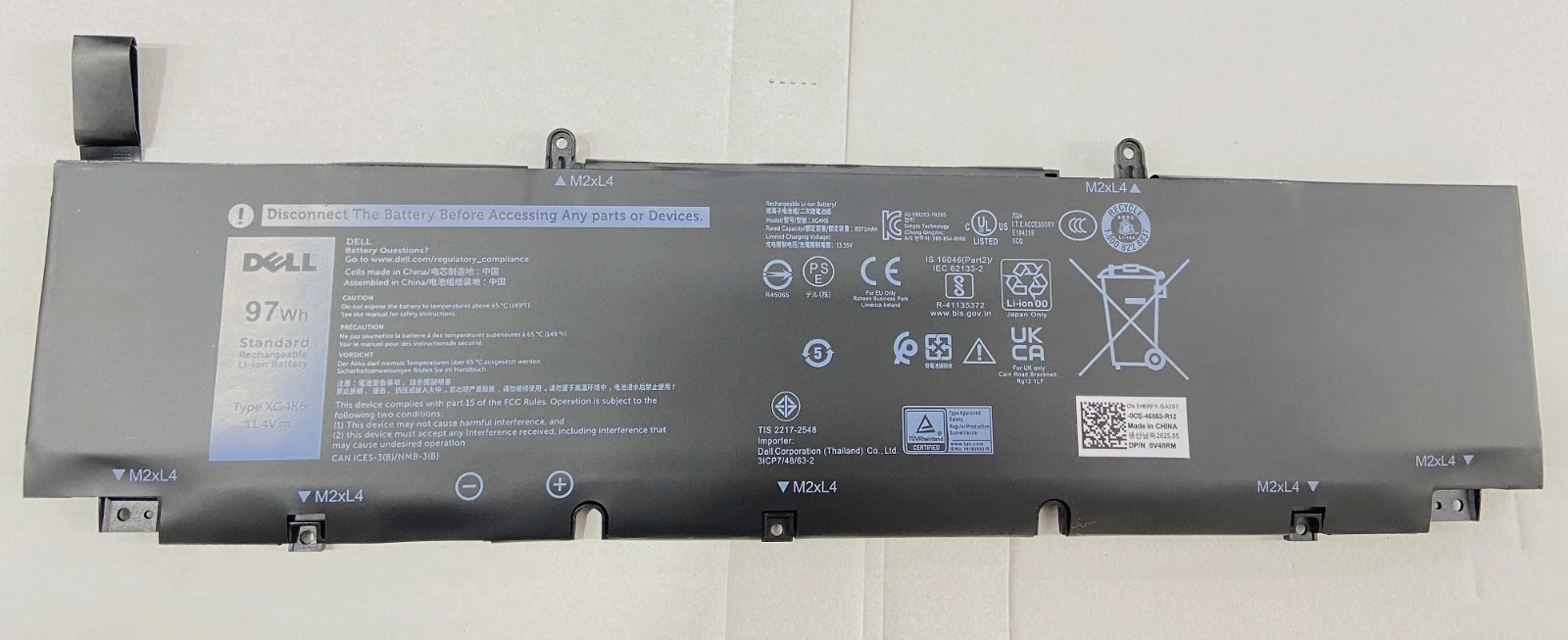 Genuine XG4K6 Battery for XPS 17 P92F P92F001 P92F002 P92F003 01RR3 001RR3 F8CPG image 2