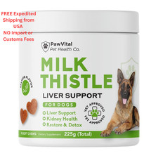 Milk Thistle for Dogs - Max Strength Liver Support Chews, Wild Alaskan Brown