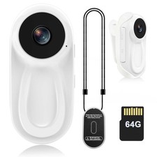 Mini Body Camera 1080P Thumb Action Cameras Wearable Body Cam Built-in 64GB C...