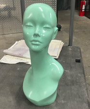 Rare 17" Tan Mannequin Head w/ Earholes Wig Jewelry Hat Displa