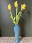 Frankoma Turquoise Blue  Vintage Vase #43 Torpedo Crocus MCM 8 1/4"  RARE