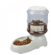 Self Dispensing Pet Dog Cat Food Feeder Waterer Dispenser Gravity Auto Dish Bowl