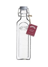 0.6L Kilner Clip Top Preserve Bottle Clear Glass New Square Shape Grey Lid 600ml