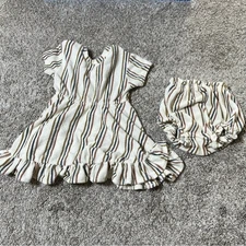 Quincy Mae Baby Terry Dress Set 18-24 Months Boho Tiered Bloomers