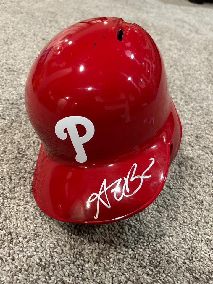 autographed Alec Bohm full-sized MLB batting helmet, JSA authenticated - Image 2 of 4