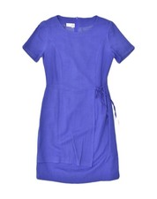 VINTAGE Womens Sheath Dress UK 12 Medium Navy Blue SS15