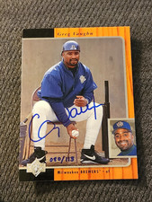 2000 Greg Vaughn SP Authentic Buyback Auto /113 1996 Upper Deck SP NM-MT