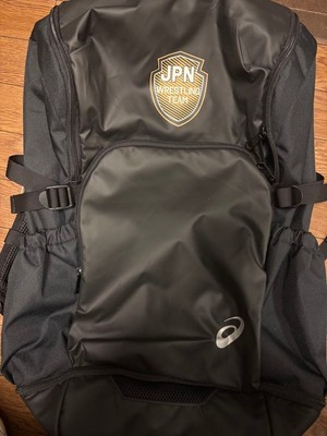 Asics Wrestling Japan Team Gear Pack 40L schwarz Athletenmodell Etikett...