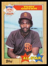 1987 Topps #599 Tony Gwynn San Diego Padres Card