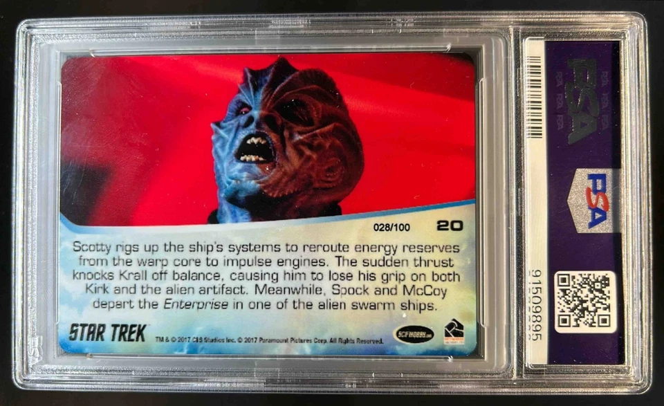 2017 Rittenhouse Star Trek Beyond Scotty Rigs The Ship Metal #28/100 #20 PSA 9 - Image 2 of 2