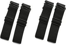 2 Pairs Black Removable Adjustable Replacement Bra Straps 1.5Cm/0.59" Width 