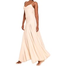 PrettyLittleThing NWT Cream Strappy Maxi Dress Size 12 (MSP $177)