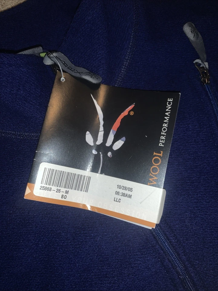 Ibex Men's Medium Navy 100% Merino Wool Quarter Zip Sweater New - Image 2 of 4