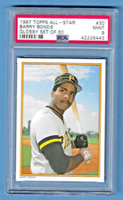 1987 Topps All-Star Glossy Barry Bonds Pirates #30 Rookie PSA 9 #42228443