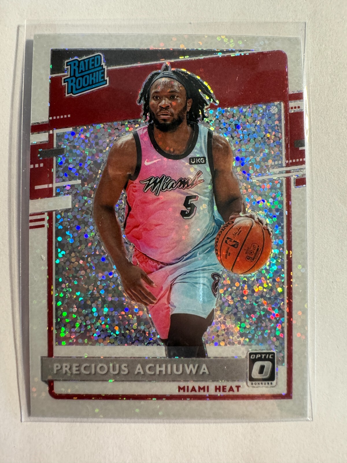 K158,425 - 2020-21 Donruss Optic White Sparkle #170 Precious Achiuwa RR RC