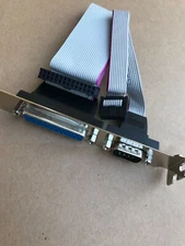 Motherboard DB25 Com Port Serial Parallel Header Cable Bracket 