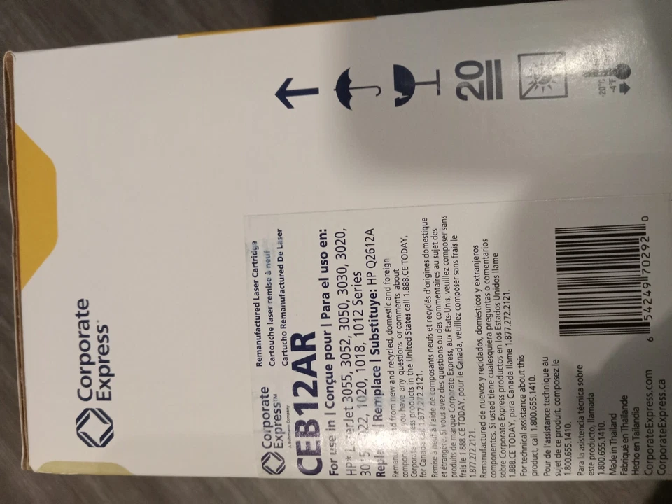 Cartucho de tóner Coporate Express para HP LaserJet reemplaza HP Q2612A Foto 2 de 4