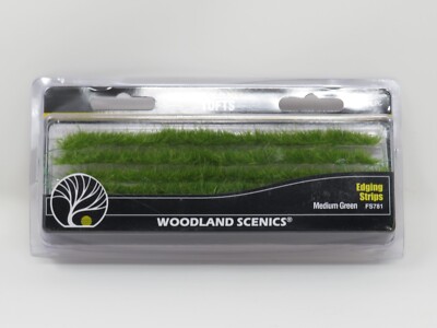 Woodland Scenics 781 Dark Green Edging Strip Grass Tufts Field Plants Scenery