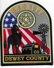 Dewey County Sheriff, SD (4" x 5" size) shoulder police patch (fire)