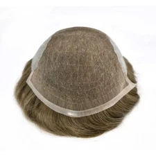 US MensToupee  Swiss Lace Front Poly Pu Skin Hair Replacement Systems