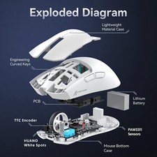 ATTACK SHARK X11 Tri-Mode Wireless Gaming Mouse with RGB Charging Dock, 22000DPI — image 8