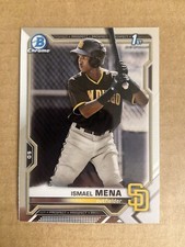 2021 Bowman Chrome Ismael Mena San Diego Padres 1st Bowman Card #BCP-36