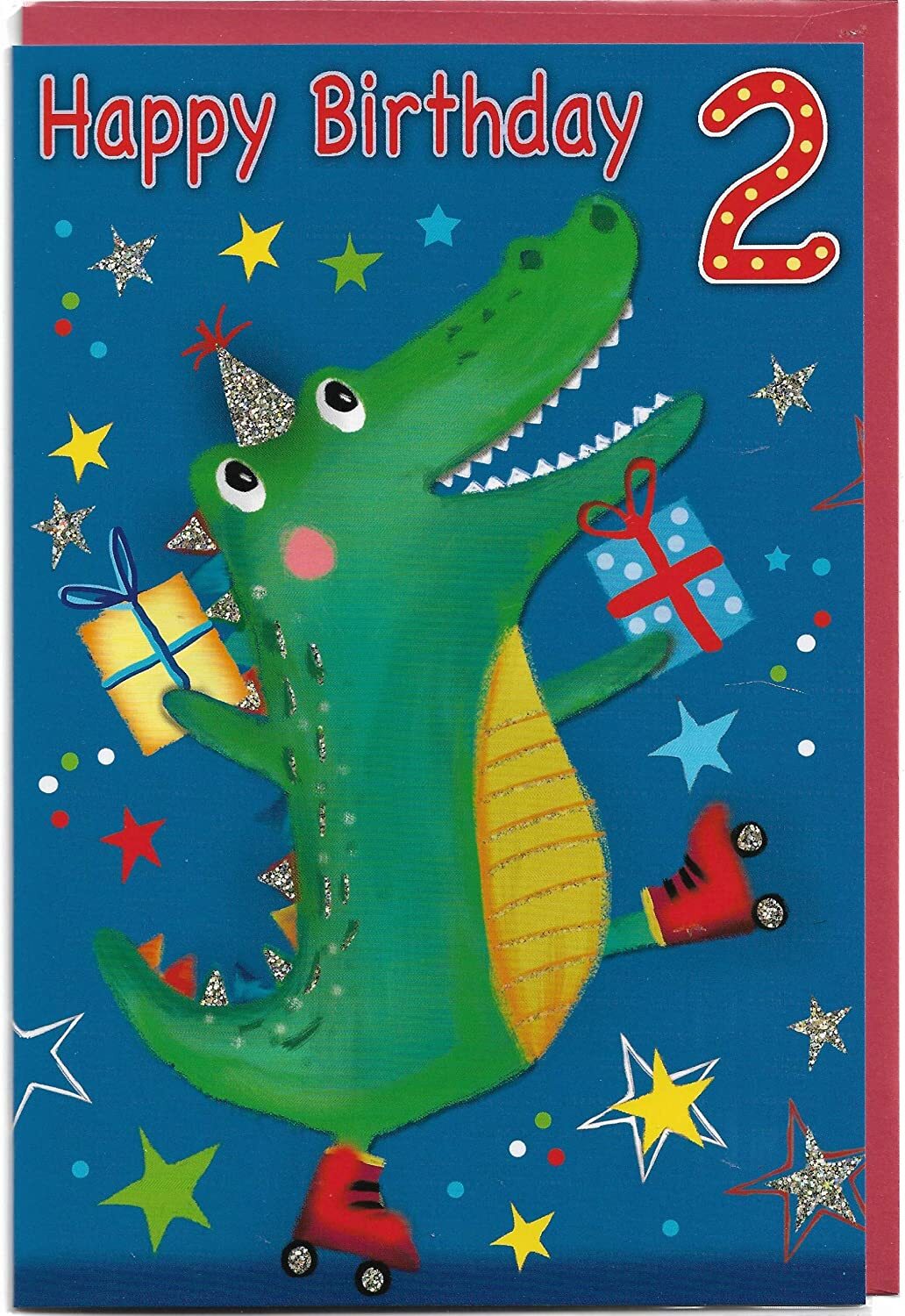 Happy 2nd Birthday. 2 Today Dinosaur Card