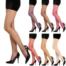 Collant a Rete Media Nero, Beige, Bianco, Marrone, Blu Sexy Calze Nuovo