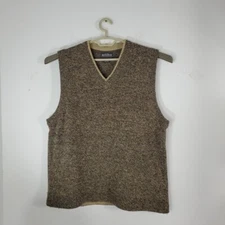 Woolrich 85% Wool Vest Olive Heather Warm Size Large EUC