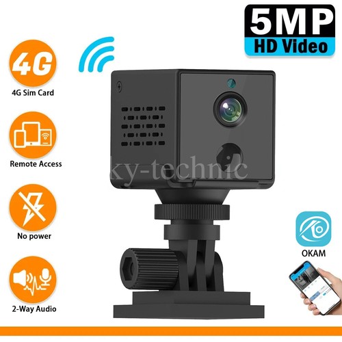5MP 4G SIM Kard /2,4GHz WLAN Überwachungskamera 3000mAh Akku Mini Kamera mit PIR