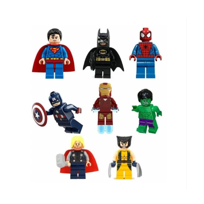 8Pcs Super Hero Comic Mini Figures Dc Minifigure Gift Fits UK