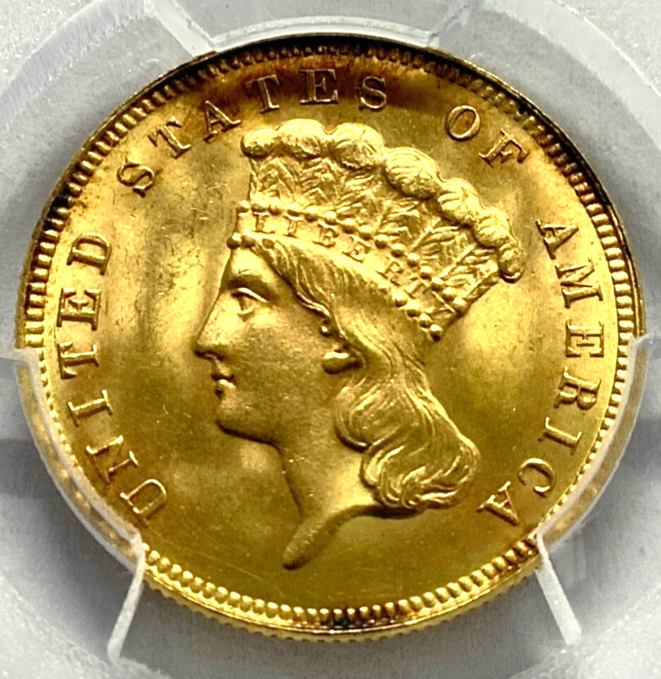1889 $3 Gold Princess- PCGS MS65! - RARE Type Coin!
