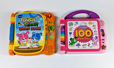 Lot of 2 VTech Touch and Teach Word Book and LeapFrog Interactive Learning toys