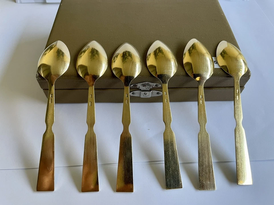 Cuchara plata vintage esmalte taza rusa tazón huevos salero Kovsh taza antigua Foto 3 de 4