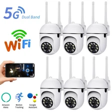 6Pcs 5G Camara De Seguridad WIFI Inalambrica Para Casa Exterior 1080P Con Audio