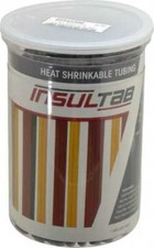 Made in USA 175 Piece, Black, Heat Shrink Electrical Tubing Kit 2:1 Shrink Ra...