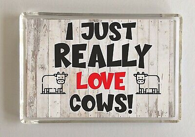 I Just Really Love Farm Novelty Gift Christmas/Birthday Cow Fridge Magnet