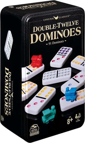 Cardinal Classics Double-Twelve Dominoes with Mexican Train in Tin ASM6061196 - Picture 3 of 6