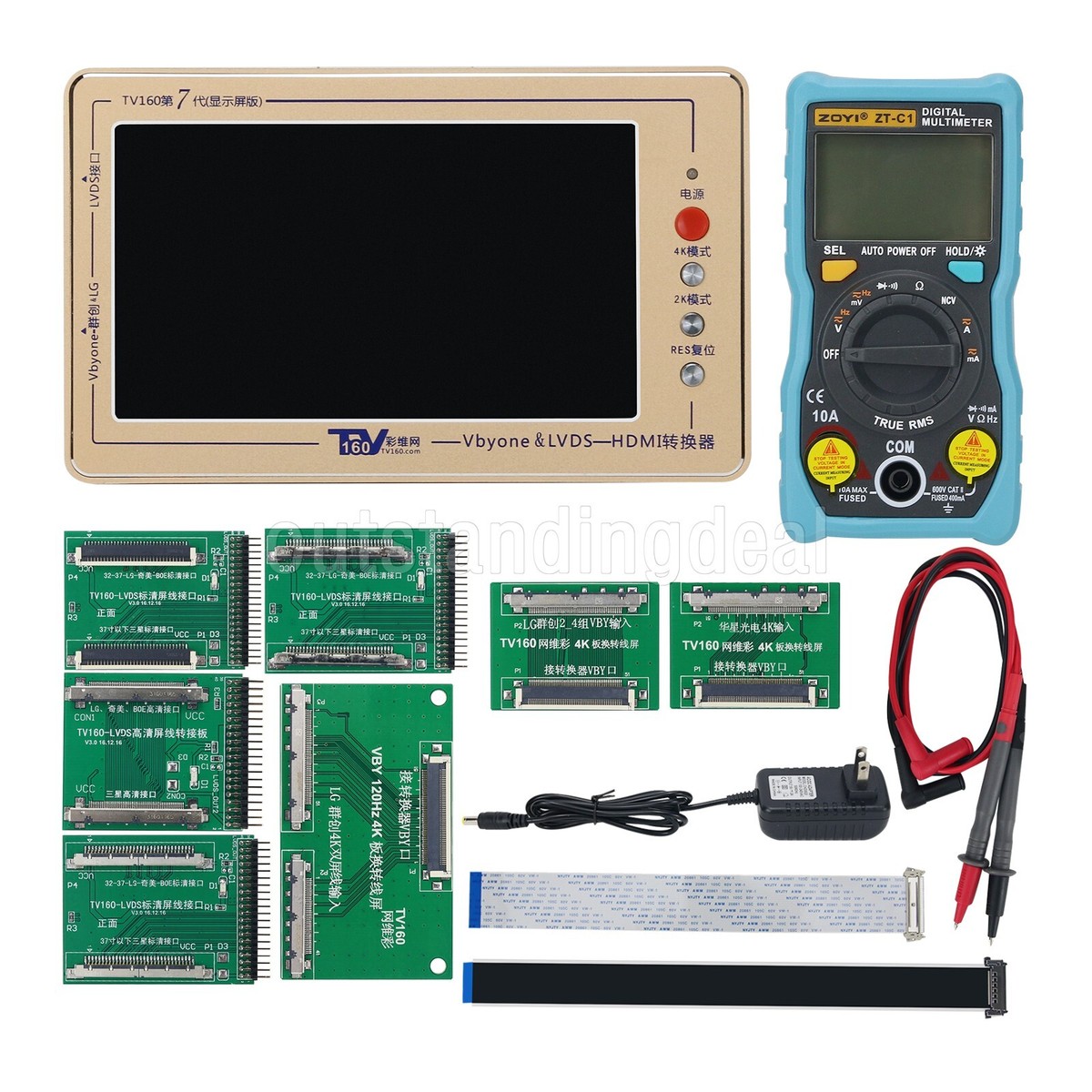 TV160 7Th Generation TV LCD Main Board Tester Vbyone & LVDS To