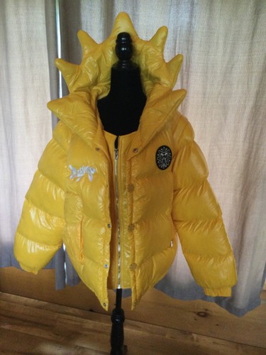 Glo Gang Worldwide Glocler Flare Collar Puffer Jacket (Yellow) new authentic π - Picture 8 of 24