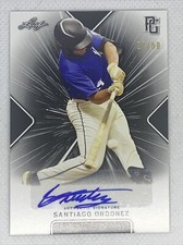 2021 LEAF PERFECT GAME SANTIAGO ORDONEZ BLACK PAPER AUTO # 27/50
