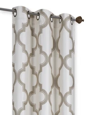  1/2PC SET WINDOW CURTAIN LINED BLACKOUT GROMMET PANEL VALANCE MOROCCAN PRINT 